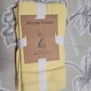 Set of 6 Yellow 16x16 Cotton Napkins New